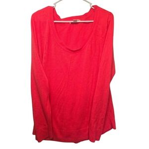 Nicki Minaj Womens XXXL Pink Coral Scoop Neck Long Sleeve Knit Sweater Top